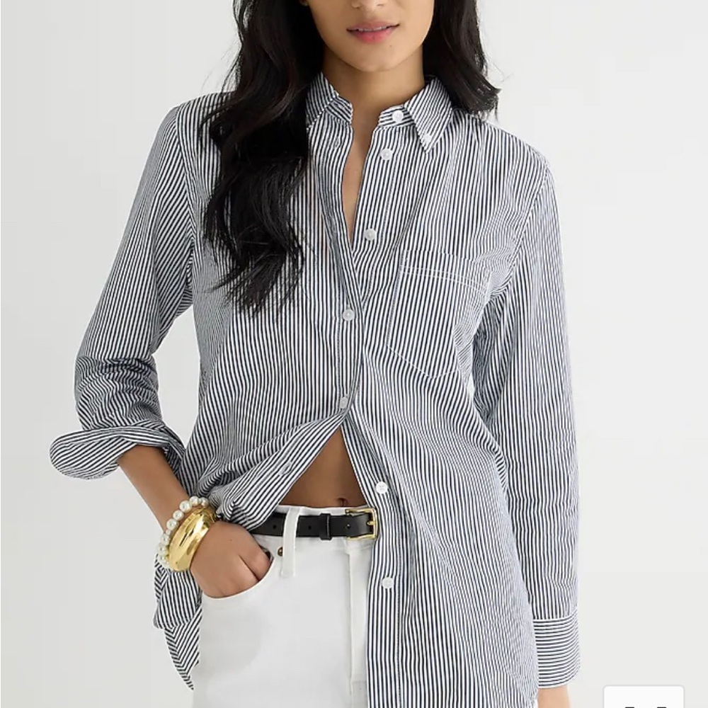 NWT J.Crew Classic Stripe Buttondown